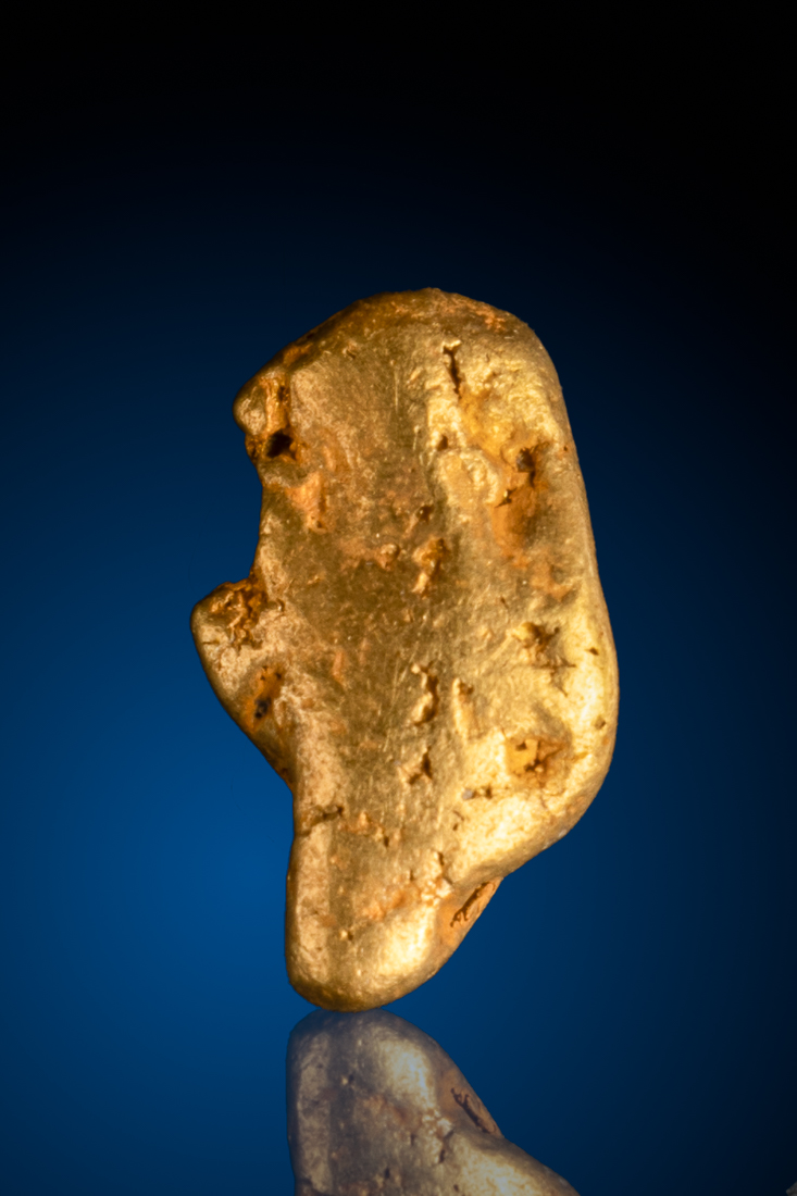 (image for) Lustrous River Worn Natural Gold Nugget from the American River - 4.44 grams